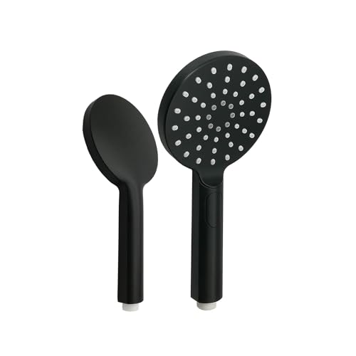 Duschkopf – Universal-Handbrause mit 3 Strahlarten, ABS, 12 x 12 cm, Schwarz von Avilia