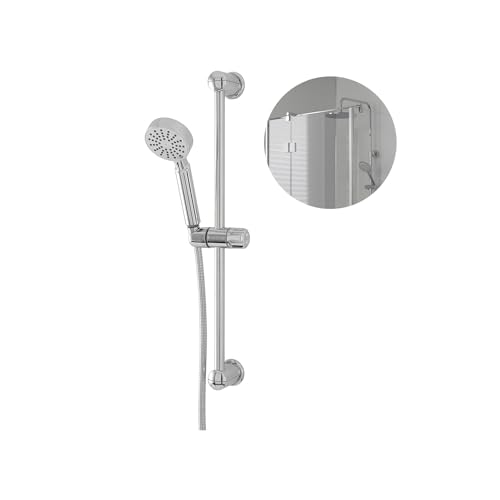 Duschstange mit Duschkopf – Duschstange mit Handbrause für Badewanne und Dusche, aus Metall, 9 x 19 x 68 cm, verchromt Duschstange mit Duschkopf – Duschstange mit Handbrause für Badewanne und Dusche, aus Metall, 9 x 19 x 68 cm, verchromt von Avilia