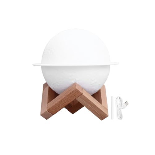 Luftbefeuchter in Form eines Planeten mit Ständer - Luftbefeuchter mit LED-Licht mit wechselbaren Farben und USB-Aufladung, 13 x 13 x 14 cm Luftbefeuchter in Form eines Planeten mit Ständer - Luftbefeuchter mit LED-Licht mit wechselbaren Farben und USB-Aufladung, 13 x 13 x 14 cm von Avilia