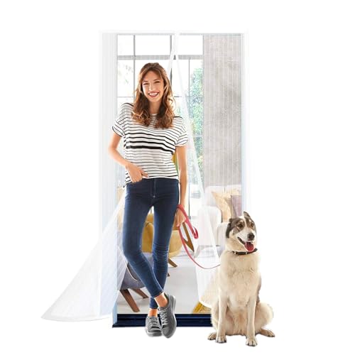 Magnetisches Fliegengitter für Türen und Fenster, 140 x 240 cm - Ideal für Balkone, einfach zu installieren, Insektenschutz mit feinem Netz, automatisches Schließen von Avilia