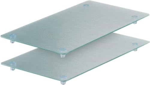 Set 2 Schneidebretter | Herdabdeckplatten | Schneidebretter für Herdplatte | Schneidebretter aus Glas | Abdeckplatten aus gehärtetem Glas 52 x 30 x 3 cm von Avilia