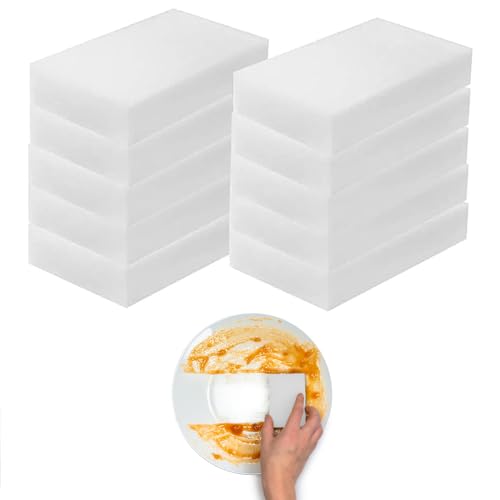 Set mit 10 Schwämmen zur Fleckenentfernung – Set mit 10 magischen Schwämmen zur Fleckenentfernung für Jede Art von Oberfläche, 10 x 6,40 x 2,50 cm, Weiß von Avilia