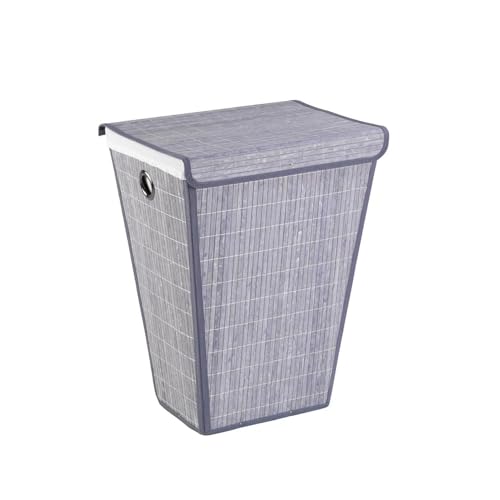 Wäschekorb - Wäschekorb aus Bambus, 47 x 35 x 60 cm, Grau Wäschekorb - Wäschekorb aus Bambus, 47 x 35 x 60 cm, Grau von Avilia