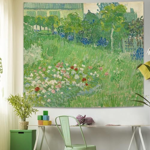 Avinyl Van Gogh Kunstwerk-Wandteppich, großer Frühlingsgarten, Wandkunst, Wandteppiche für Schlafzimmer, ästhetisch, abstraktes Ölgemälde, Vintage-Wandbehang für Wohnzimmer, Wohnheim, Dekoration, von Avinyl
