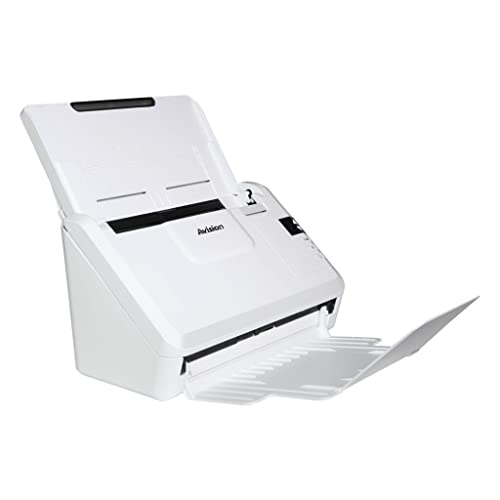Avision AV332 mit Bildverarbeitungsprozessor VM2 32ppm/64ipm A4 Color 300dpi 50 Seiten ADF USB 2.0 ISIS Treiber, Twain Treiber, Button Manager FF-1904B Weiss von Avision
