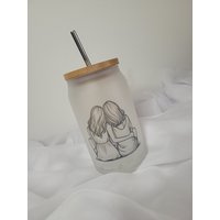Trinkglas Personalisiert Mit Strohhalm/Buchstabe Glas Kaffeebecher Freundinnen Trinkglas Personalisiert Mit Strohhalm/Buchstabe Glas Kaffeebecher Freundinnen von Avnadnie