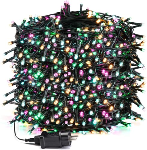Avoalre 100M Lichterkette Außen 1000leds, 8 Modi LED Lichterketten,31V Weihnachtsbeleuchtung Außen, IP44 Wasserdicht bunte Lichterkette für Tannenbaum, Hochzeit, Weihnachten,Garten, Ostern Avoalre 100M Lichterkette Außen 1000leds, 8 Modi LED Lichterketten,31V Weihnachtsbeleuchtung Außen, IP44 Wasserdicht bunte Lichterkette für Tannenbaum, Hochzeit, Weihnachten,Garten, Ostern von Avoalre
