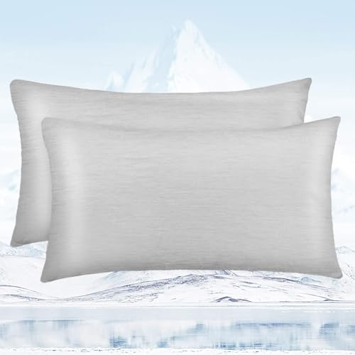 Avoalre 40x80 Kopfkissenbezug für Sommer, Arc-Chill 3.0 Cooling Kissenbezüge mit Q-Max>0.4 Kühlkissen zum Schlafen mit Verdecktem Reißverschluss,2er Set kühlender Kopfkissenbezug Avoalre 40x80 Kopfkissenbezug für Sommer, Arc-Chill 3.0 Cooling Kissenbezüge mit Q-Max>0.4 Kühlkissen zum Schlafen mit Verdecktem Reißverschluss,2er Set kühlender Kopfkissenbezug von Avoalre