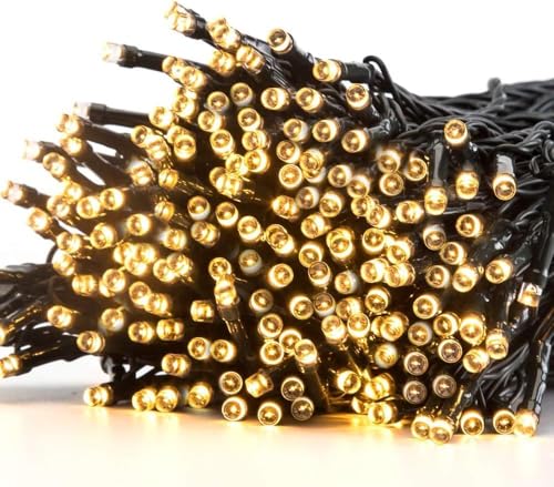 Avoalre 40M 300LED Lichterkette Batterien, 8 Modi Weihnachtsbeleuchtung Lichterkette Außen mit Timer, IP44 Wasserdicht Lichterkette Warmweiß für Weihnachtsen, Hochzeit, Party, Garten von Avoalre