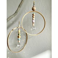 Suncatcher Regenbogen Kristall Bunt Mobile Holz Kugeln Prisma Kinderzimmer Sonnenfänger von Avocadopink