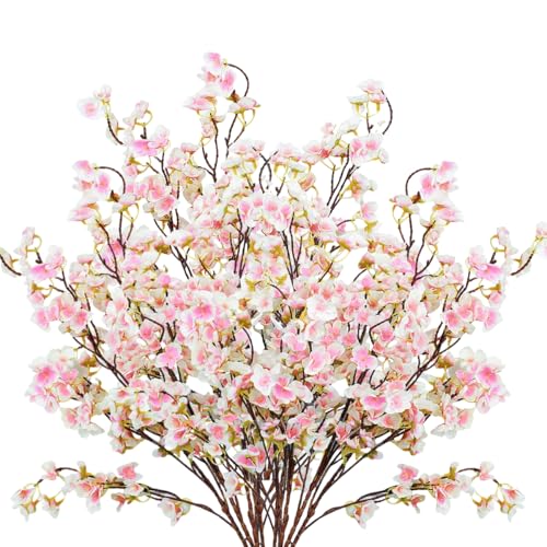 Avoik 5 Stück Kunstblumen Kirschblüten Deko, Künstliche Seidenblumen Pfirsichblumen Zweige, 100cm Lange Stiele Kirschblüten Sakura Frühlingsblumen für Balkon Garten Büro Vase Hochzeit,Rosa Farbe Avoik 5 Stück Kunstblumen Kirschblüten Deko, Künstliche Seidenblumen Pfirsichblumen Zweige, 100cm Lange Stiele Kirschblüten Sakura Frühlingsblumen für Balkon Garten Büro Vase Hochzeit,Rosa Farbe von Avoik