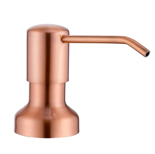 Eingebauter Seifenspender für Küchenspüle, Edelstahl-Pumpkopf, langer Auslauf mit 480 ml PET-Material, Seifenflasche, Kupferspüle, Küchenspender, Nachfüllpackung von oben von Avola