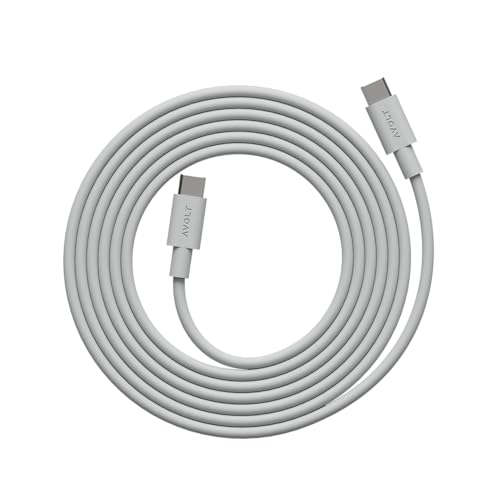 Avolt Cable 1 USB C auf USB C Kabel – 2m MFi Zertifiziert, 60 W Schnellladen für Laptop, Tablet, Smartphone – langlebiges & flexibles Silikon – USB C Ladekabel im skandinavischen Design (Grau) von Avolt