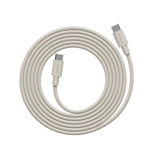 Avolt Cable 1 USB C auf USB C Kabel – 2m MFi Zertifiziert, 60 W Schnellladen für Laptop, Tablet, Smartphone – langlebiges & flexibles Silikon – USB C Ladekabel im skandinavischen Design (Sand) von Avolt
