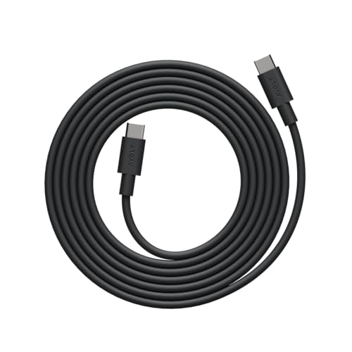 Avolt Cable 1 USB C auf USB C Kabel – 2m MFi Zertifiziert, 60 W Schnellladen für Laptop, Tablet, Smartphone – langlebiges & flexibles Silikon – USB C Ladekabel im skandinavischen Design (Schwarz) von Avolt