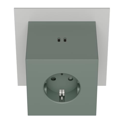 Avolt Square 2 Steckdosenleiste mit USB-C – Design Steckdosenwürfel mit 3-Steckdosen & 2 USB-C Ports (30W) – Mehrfachsteckdose für Büro & Zuhause – In mehreren Farben Erhältlich von Avolt