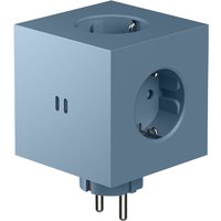 Mehrfachstecker Square 2 USB C wall mounted shark blue von Avolt
