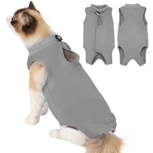 Avont Katzenbody nach OP Erholungsanzug Kleidung Modal Recovery Kastration Spay Entwöhnung Leckschutz Suit für Katze, Bauchwunden oder Hautkrankheiten -M/Grau Avont Katzenbody nach OP Erholungsanzug Kleidung Modal Recovery Kastration Spay Entwöhnung Leckschutz Suit für Katze, Bauchwunden oder Hautkrankheiten -M/Grau von Avont