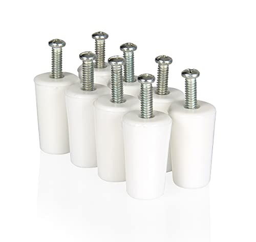 Anschlagpuffer, konisch, weiß, 40 mm, für Rollladen und Jalousie, mit Unterlegscheibe und Schrauben, 8 Stück. Anschlagpuffer, konisch, weiß, 40 mm, für Rollladen und Jalousie, mit Unterlegscheibe und Schrauben, 8 Stück. von AvosDim.com stores, rideaux, moustiquaires