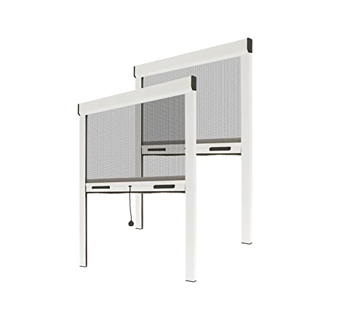 Fliegengitter Insektenschutzrollo Aluminium für Fenster - Weiss, B150 x H160cm - Fiberglas Fliegengitternetz - Fliegengitterrollo Insektenschutz von AvosDim.com stores, rideaux, moustiquaires