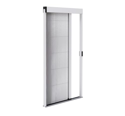 Fliegengitter-Rollo für Aluminiumtüren - zuschneidbar in Höhe & Breite - Ultraflache Schwelle (Weiß, L1200mm x H2400mm) von AvosDim.com stores, rideaux, moustiquaires