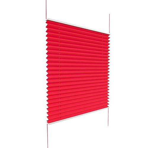 Plissee – ohne Bohren – Rollo für Fenster – Dimmbar – Höhe bis 150 cm – Breite bis 120 cm (Rot, L100 x H150 cm) von AvosDim.com stores, rideaux, moustiquaires