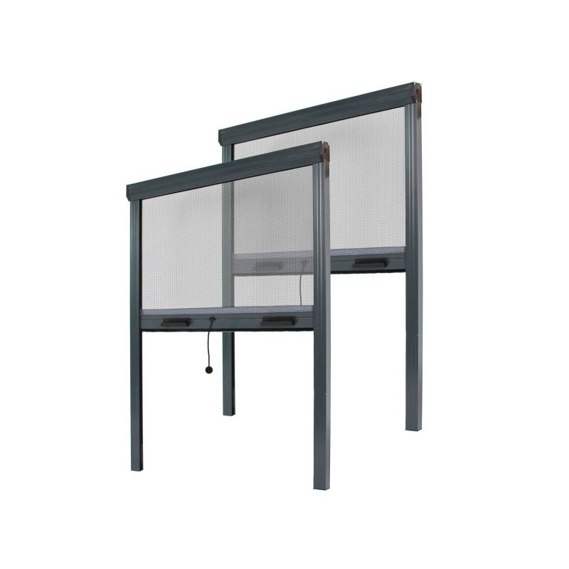 Avosdim Insektenschutzrollo 2er Set Aluminium 150cm x 230cm Anthrazitgrau von Avosdim