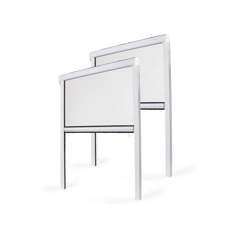 Avosdim Insektenschutzrollo 2er Set Aluminium 80cm x 130cm Weiß von Avosdim