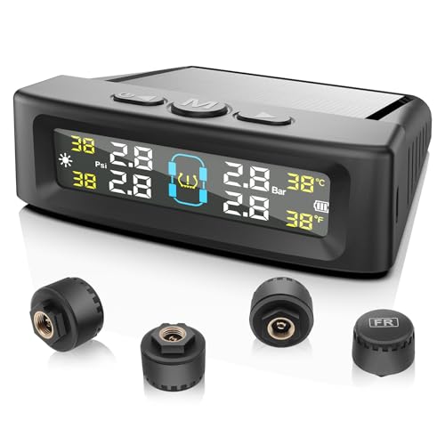 Avutrel Reifendruckkontrollsystem TPMS(0-5bar)Solar Wireless USB Charging Reifendrucküberwachung, Digitalanzeige mit 4 Externen Reifendrucksensor 4 Alarmmodi, Echtzeitdruckanzeige für Autos, SUVS Avutrel Reifendruckkontrollsystem TPMS(0-5bar)Solar Wireless USB Charging Reifendrucküberwachung, Digitalanzeige mit 4 Externen Reifendrucksensor 4 Alarmmodi, Echtzeitdruckanzeige für Autos, SUVS von Avutrel