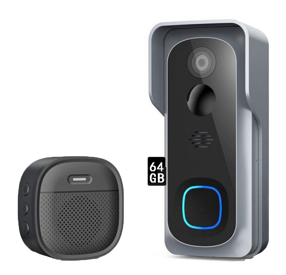 Avylet Smart Home Türklingel Kabellose 2K Türklingel mit Kamera, 130° Weitwinkel, Nachtsicht (Außenbereich, Aussen, außen, IP65-Wasserdichtigkeit, Temperaturbeständigkeit (10℃ bis 50), Infrarot-LED-Licht, 3MP-Auflösung, 166-Grad-Betrachtungswinkel, PIR-Bewegungsmelder, Rundum-Nachtsicht, Zwei-Wege-Kommunikation) von Avylet