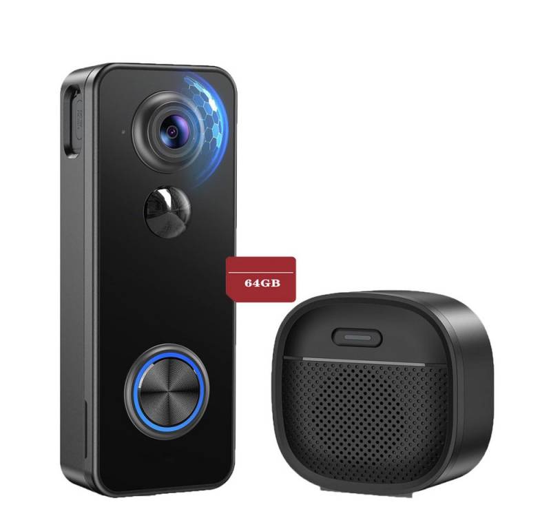 Avylet Smart Home Türklingel WLAN Türklingel mit Kamera Akku 2K Video 180° Weitwinkel Nachtsicht (Aussen, Außenbereich, außen, 5200 mAh Akkukapazität, Klare Sicht in Dunkelheit, Intelligente KI-Menschenerkennung,Höchste Bildqualität, Erkennungswinkel 100°, IP65 Schutzstufe) von Avylet