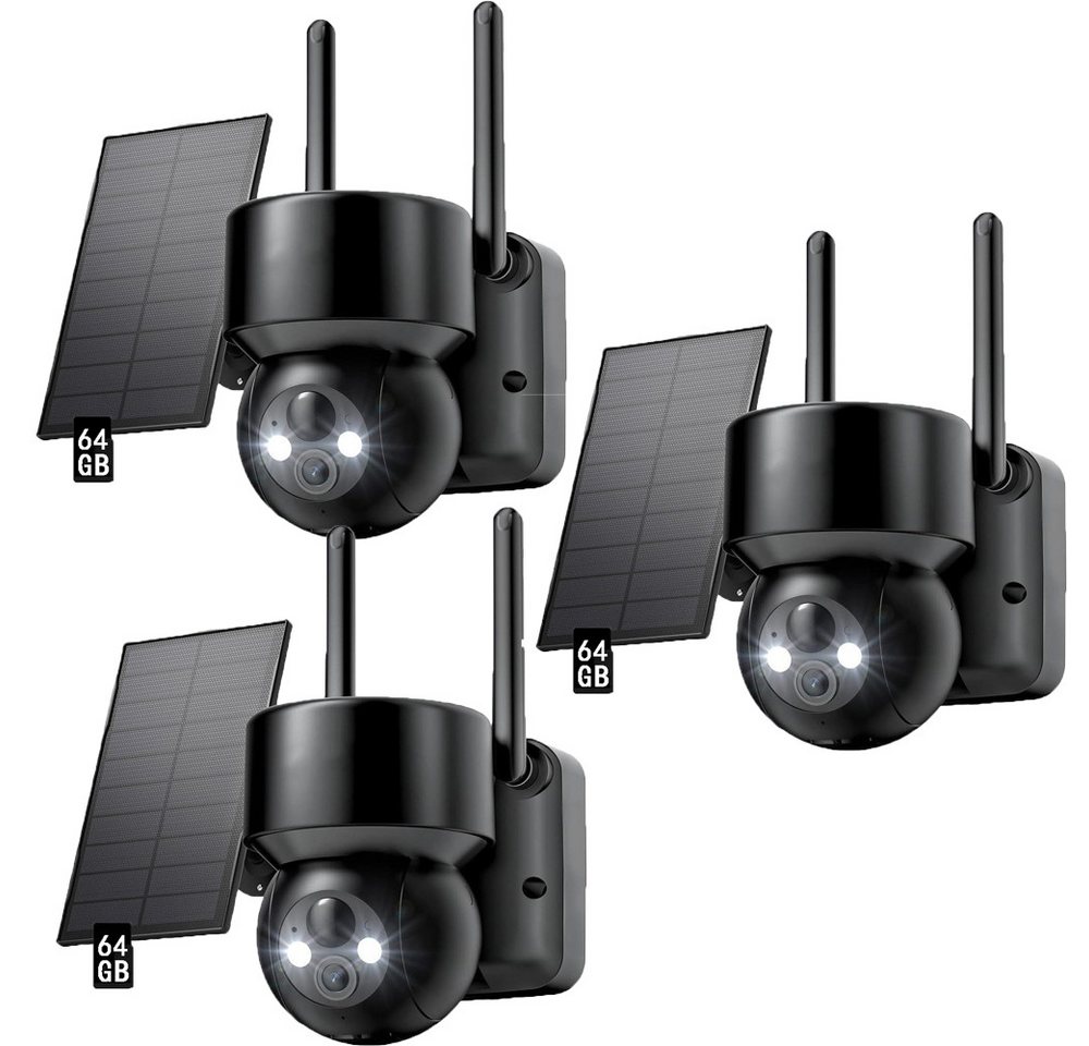 Avylet Überwachungskamera 2K Überwachungskamera mit Akku & Solar – 360° Außenüberwachung (Außenbereich, Aussen, -20°C bis 70°C Betriebstemperatur,8 Meter PIR-Reichweite, Doppelkanal-Infrarot-Detektion, 3-tlg., 355° horizontaler Drehwinkel, 120° vertikaler Neigungswinkel, 24/7 Überwachung, LED-Fülllicht, 110° PIR-Erkennungswinke) Avylet Überwachungskamera 2K Überwachungskamera mit Akku & Solar – 360° Außenüberwachung (Außenbereich, Aussen, -20°C bis 70°C Betriebstemperatur,8 Meter PIR-Reichweite, Doppelkanal-Infrarot-Detektion, 3-tlg., 355° horizontaler Drehwinkel, 120° vertikaler Neigungswinkel, 24/7 Überwachung, LED-Fülllicht, 110° PIR-Erkennungswinke) von Avylet