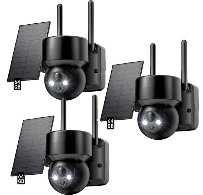 Avylet Überwachungskamera 2K Überwachungskamera mit Akku & Solar – 360° Außenüberwachung (Außenbereich, Aussen, -20°C bis 70°C Betriebstemperatur,8 Meter PIR-Reichweite, Doppelkanal-Infrarot-Detektion, 3-tlg., 355° horizontaler Drehwinkel, 120° vertikaler Neigungswinkel, 24/7 Überwachung, LED-Fülllicht, 110° PIR-Erkennungswinke) Avylet Überwachungskamera 2K Überwachungskamera mit Akku & Solar – 360° Außenüberwachung (Außenbereich, Aussen, -20°C bis 70°C Betriebstemperatur,8 Meter PIR-Reichweite, Doppelkanal-Infrarot-Detektion, 3-tlg., 355° horizontaler Drehwinkel, 120° vertikaler Neigungswinkel, 24/7 Überwachung, LED-Fülllicht, 110° PIR-Erkennungswinke) von Avylet
