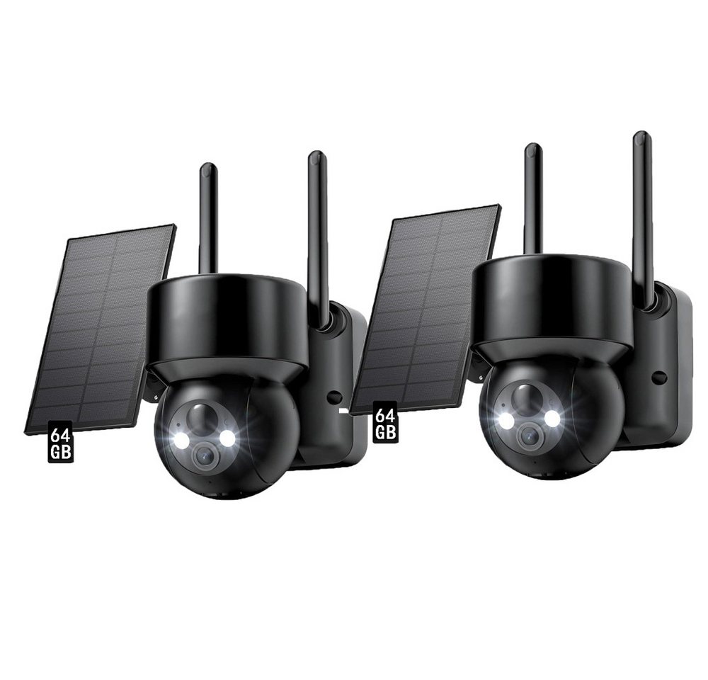 Avylet Überwachungskamera 2K Überwachungskamera mit Akku & Solar – 360° Außenüberwachung (Außenbereich, Aussen, -20°C bis 70°C Betriebstemperatur,8 Meter PIR-Reichweite, Doppelkanal-Infrarot-Detektion, 2-tlg., 355° horizontaler Drehwinkel, 120° vertikaler Neigungswinkel, 24/7 Überwachung, LED-Fülllicht, 110° PIR-Erkennungswinke) Avylet Überwachungskamera 2K Überwachungskamera mit Akku & Solar – 360° Außenüberwachung (Außenbereich, Aussen, -20°C bis 70°C Betriebstemperatur,8 Meter PIR-Reichweite, Doppelkanal-Infrarot-Detektion, 2-tlg., 355° horizontaler Drehwinkel, 120° vertikaler Neigungswinkel, 24/7 Überwachung, LED-Fülllicht, 110° PIR-Erkennungswinke) von Avylet