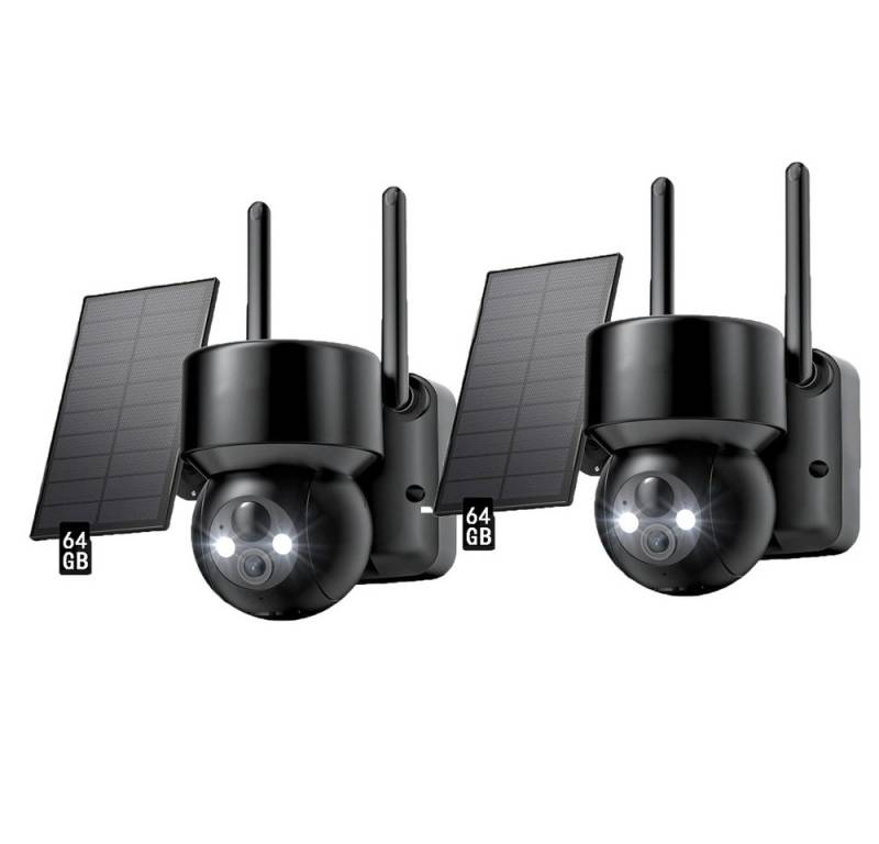 Avylet Überwachungskamera 2K Überwachungskamera mit Akku & Solar – 360° Außenüberwachung (Außenbereich, Aussen, -20°C bis 70°C Betriebstemperatur,8 Meter PIR-Reichweite, Doppelkanal-Infrarot-Detektion, 2-tlg., 355° horizontaler Drehwinkel, 120° vertikaler Neigungswinkel, 24/7 Überwachung, LED-Fülllicht, 110° PIR-Erkennungswinke) Avylet Überwachungskamera 2K Überwachungskamera mit Akku & Solar – 360° Außenüberwachung (Außenbereich, Aussen, -20°C bis 70°C Betriebstemperatur,8 Meter PIR-Reichweite, Doppelkanal-Infrarot-Detektion, 2-tlg., 355° horizontaler Drehwinkel, 120° vertikaler Neigungswinkel, 24/7 Überwachung, LED-Fülllicht, 110° PIR-Erkennungswinke) von Avylet