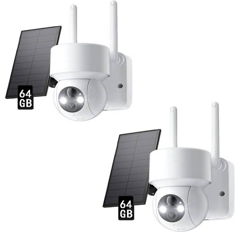 Avylet Überwachungskamera 2K Überwachungskamera mit Akku & Solar – 360° Außenüberwachung (Außenbereich, Aussen, -20°C bis 70°C Betriebstemperatur,8 Meter PIR-Reichweite, Doppelkanal-Infrarot-Detektion, 2-tlg., 355° horizontaler Drehwinkel, 120° vertikaler Neigungswinkel, 24/7 Überwachung, LED-Fülllicht, 110° PIR-Erkennungswinke) Avylet Überwachungskamera 2K Überwachungskamera mit Akku & Solar – 360° Außenüberwachung (Außenbereich, Aussen, -20°C bis 70°C Betriebstemperatur,8 Meter PIR-Reichweite, Doppelkanal-Infrarot-Detektion, 2-tlg., 355° horizontaler Drehwinkel, 120° vertikaler Neigungswinkel, 24/7 Überwachung, LED-Fülllicht, 110° PIR-Erkennungswinke) von Avylet