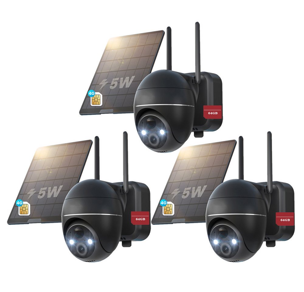 Avylet Überwachungskamera 4G LTE Überwachungskamera Aussen Solar mit SIM Karte (Außenbereich, Außenkamera, Home,Schule,Geschäft,Wald,Farm,Campingbus,Straße, Geeignet für Bauernhöfe, Scheunen, Baustellen, Ranches, Felder oder Orte ohne Strom oder WiFi., 3-tlg., 2K HD 3MP PTZ Kabellos Kamera Ohne WLAN Outdoor Akku, 355°/120° Schwenkbar Farb-Nachtsicht PIR Erkennung) Avylet Überwachungskamera 4G LTE Überwachungskamera Aussen Solar mit SIM Karte (Außenbereich, Außenkamera, Home,Schule,Geschäft,Wald,Farm,Campingbus,Straße, Geeignet für Bauernhöfe, Scheunen, Baustellen, Ranches, Felder oder Orte ohne Strom oder WiFi., 3-tlg., 2K HD 3MP PTZ Kabellos Kamera Ohne WLAN Outdoor Akku, 355°/120° Schwenkbar Farb-Nachtsicht PIR Erkennung) von Avylet