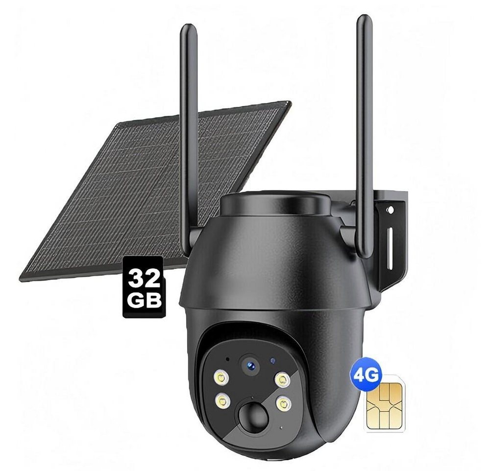Avylet Überwachungskamera 4G LTE überwachungskamera außenbereich solar Mit SIM Karte 2K/3MP (außen/innen, 336° Drehung, 90° Neigung, IP65 Schutzstufe, Allwetter, 8400 mAh Akku, 1-tlg., Solarbetrieb, Außenüberwachun, intelligente Humanoid-Erkennung, KI) von Avylet