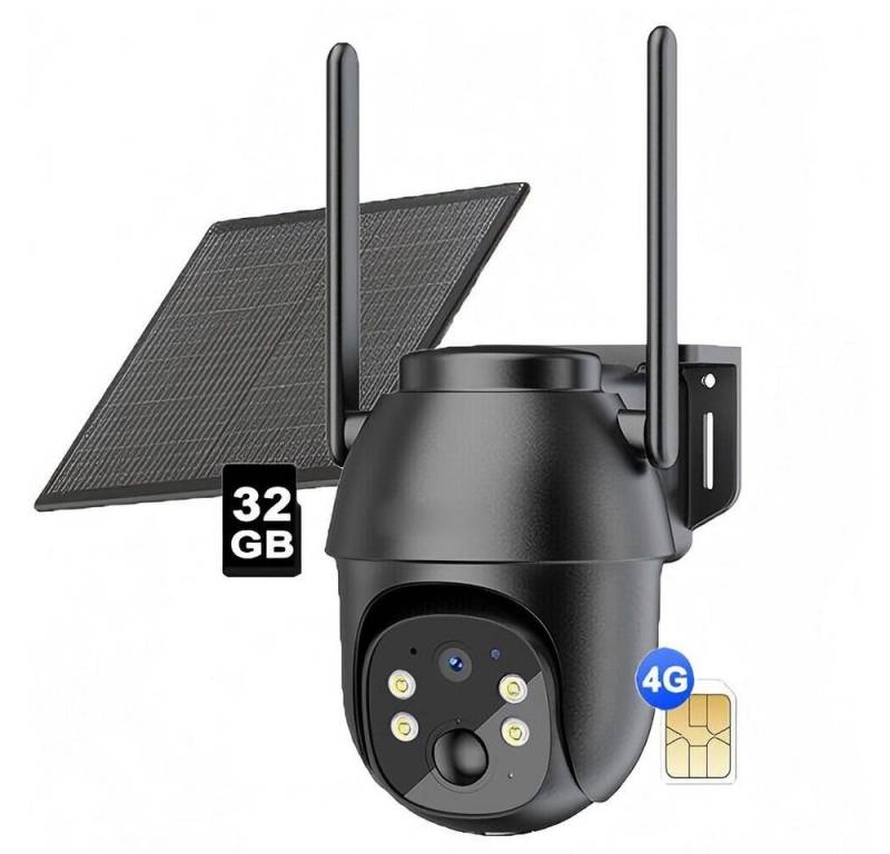 Avylet Überwachungskamera 4G LTE überwachungskamera außenbereich solar Mit SIM Karte 2K/3MP (außen/innen, 336° Drehung, 90° Neigung, IP65 Schutzstufe, Allwetter, 8400 mAh Akku, 1-tlg., Solarbetrieb, Außenüberwachun, intelligente Humanoid-Erkennung, KI) von Avylet
