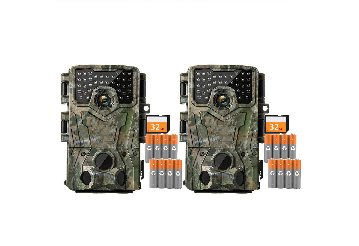 Avylet Überwachungskamera 4K Wildkamera 32GB Karte und 8*AA-Batterien mit Bewegungsmelder (Außenbereich, Außen, Aussen, für Jagd, Naturbeobachtung & Sicherheit, 120° Weitwinkel Nachtsicht IP66 Wasserdicht 0,3s Auslösezeit, 850nm IR LEDs Nachtsichtkamera IP66 Wasserdicht, für Wildüberwachung/Deer Scouting) Avylet Überwachungskamera 4K Wildkamera 32GB Karte und 8*AA-Batterien mit Bewegungsmelder (Außenbereich, Außen, Aussen, für Jagd, Naturbeobachtung & Sicherheit, 120° Weitwinkel Nachtsicht IP66 Wasserdicht 0,3s Auslösezeit, 850nm IR LEDs Nachtsichtkamera IP66 Wasserdicht, für Wildüberwachung/Deer Scouting) von Avylet