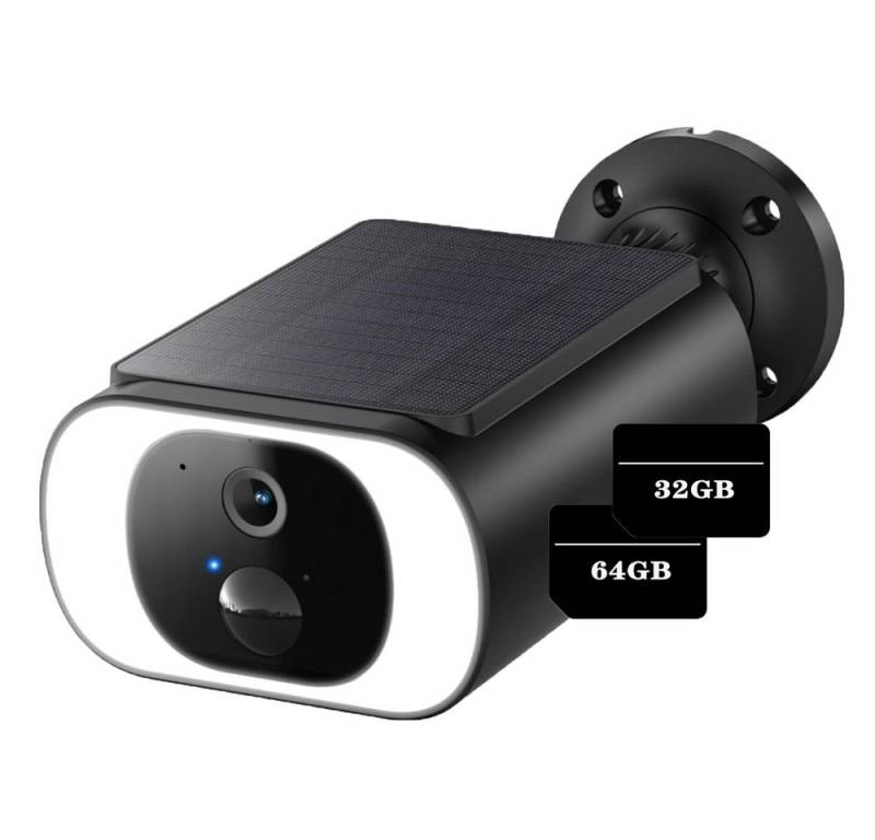 Avylet Überwachungskamera 5MP FHD 2K Überwachungskamera Aussen Akku mit Solarpanel (Aussen, Außenbereich, Außen, 100% Kabellose Kamera Überwachung Außen Solar Flutlicht, 2-Wege-Audio 2,4GHz WLAN Fernzugriff PIR-Bewegungserkennung, Farbige Nachtsicht Multi-User-Sharing Lange Batterielebensdauer) von Avylet