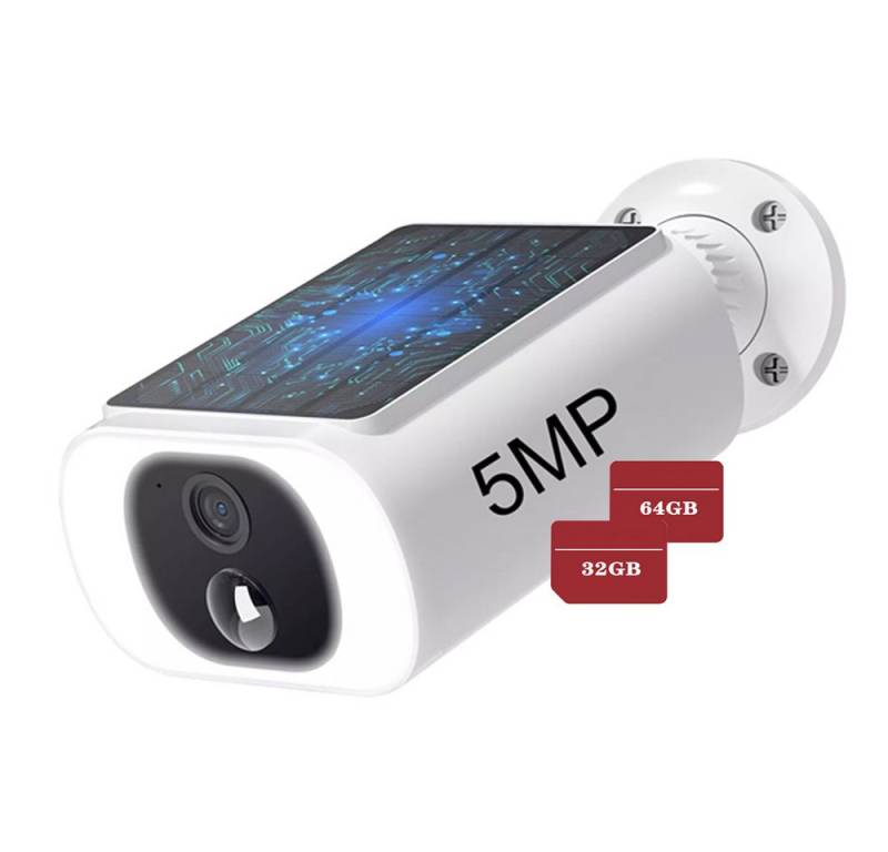 Avylet Überwachungskamera 5MP FHD 2K Überwachungskamera Aussen Akku mit Solarpanel (Aussen, Außenbereich, Außen, 100% Kabellose Kamera Überwachung Außen Solar Flutlicht, 2-Wege-Audio 2,4GHz WLAN Fernzugriff PIR-Bewegungserkennung, Farbige Nachtsicht Multi-User-Sharing Lange Batterielebensdauer) von Avylet