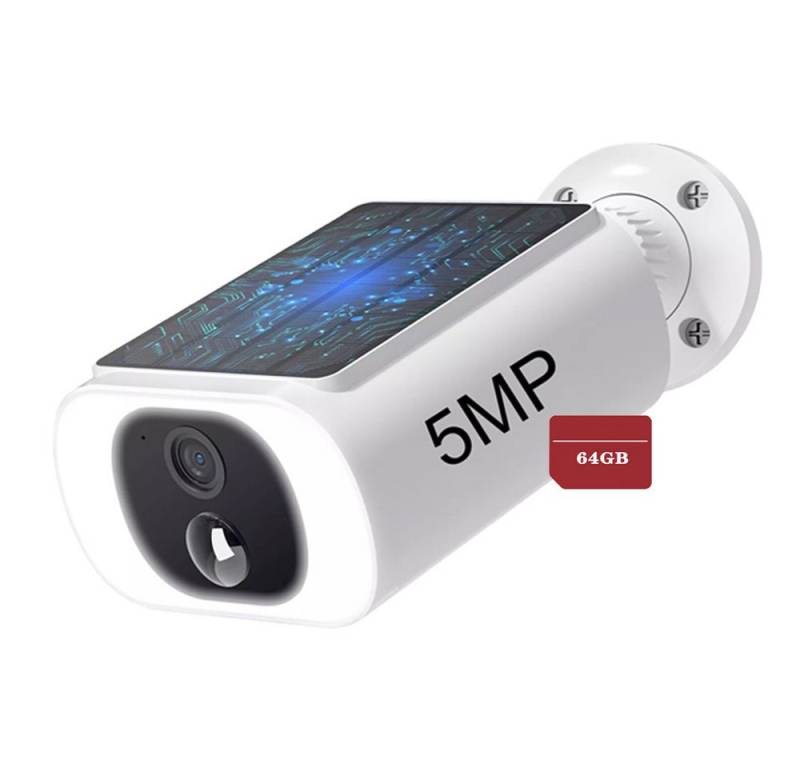 Avylet Überwachungskamera 5MP FHD 2K Überwachungskamera Aussen Akku mit Solarpanel (Aussen, Außenbereich, Außen, 100% Kabellose Kamera Überwachung Außen Solar Flutlicht, 2-Wege-Audio 2,4GHz WLAN Fernzugriff PIR-Bewegungserkennung, Farbige Nachtsicht Multi-User-Sharing Lange Batterielebensdauer) von Avylet