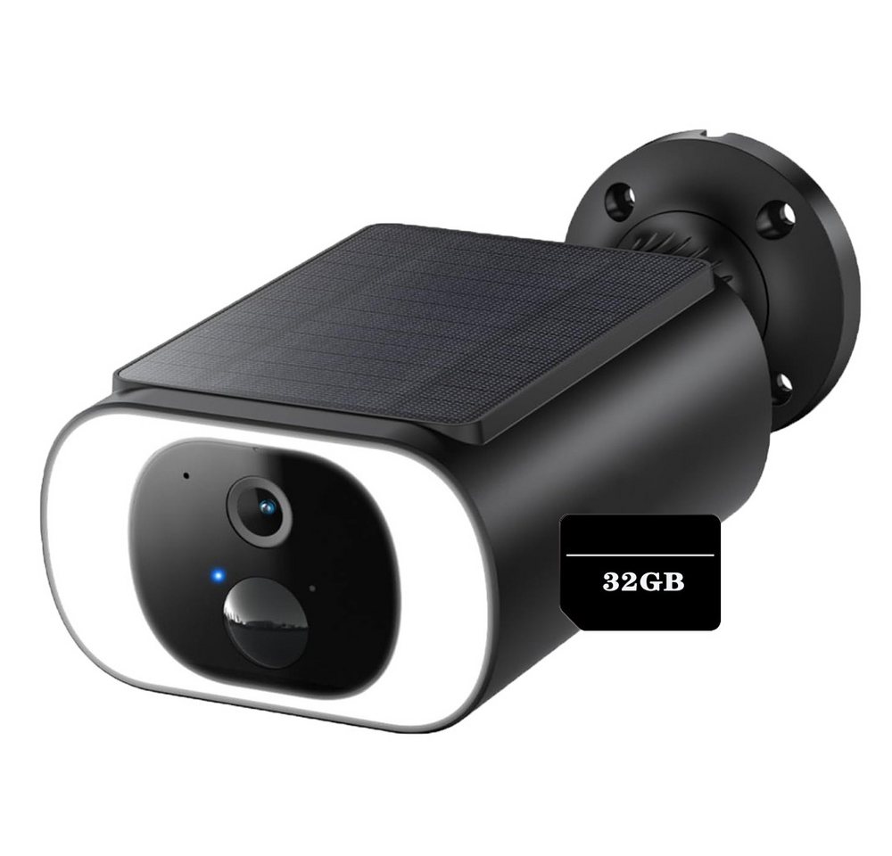 Avylet Überwachungskamera 5MP FHD 2K Überwachungskamera Aussen Akku mit Solarpanel (Aussen, Außenbereich, Außen, 100% Kabellose Kamera Überwachung Außen Solar Flutlicht, 2-Wege-Audio 2,4GHz WLAN Fernzugriff PIR-Bewegungserkennung, Farbige Nachtsicht Multi-User-Sharing Lange Batterielebensdauer) von Avylet