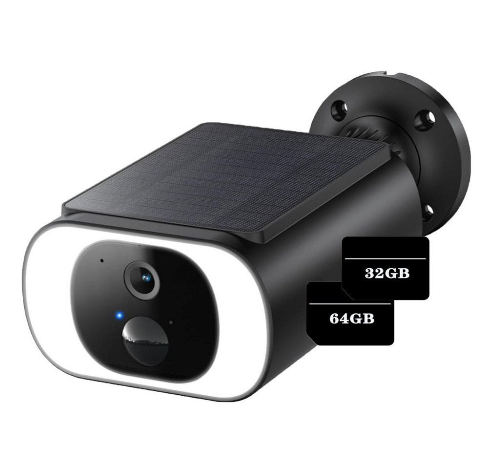 Avylet Überwachungskamera 5MP FHD 2K Überwachungskamera Aussen Akku mit Solarpanel (Aussen, Außenbereich, Außen, 100% Kabellose Kamera Überwachung Außen Solar Flutlicht, 2-Wege-Audio 2,4GHz WLAN Fernzugriff PIR-Bewegungserkennung, Farbige Nachtsicht Multi-User-Sharing Lange Batterielebensdauer) von Avylet