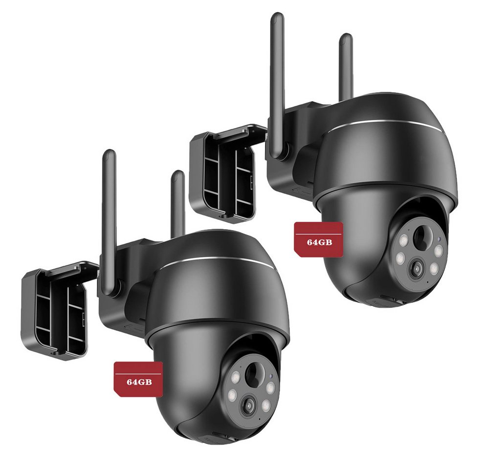 Avylet Überwachungskamera 5MP Überwachungskamera Aussen Akku Kabellose WLAN IP Kamera Outdoor (Außen, Aussen, Outdoor, Außenbereich, innen, Farbnachtsicht wasserdichte Kamera PIR-Bewegungserkennung, 360° PTZ Kamera Überwachung Außen,Audio- und Lichtalarm, H.265-Videokomprimierung, 2-Wege-Audio,Multi-User-Unterstüitzung) von Avylet