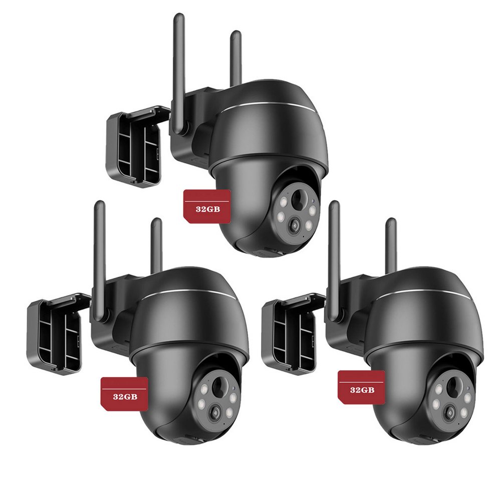 Avylet Überwachungskamera 5MP Überwachungskamera Aussen Akku Kabellose WLAN IP Kamera Outdoor (Außen, Aussen, Outdoor, Außenbereich, innen, Farbnachtsicht wasserdichte Kamera PIR-Bewegungserkennung, 360° PTZ Kamera Überwachung Außen,Audio- und Lichtalarm, H.265-Videokomprimierung, 2-Wege-Audio,Multi-User-Unterstüitzung) von Avylet