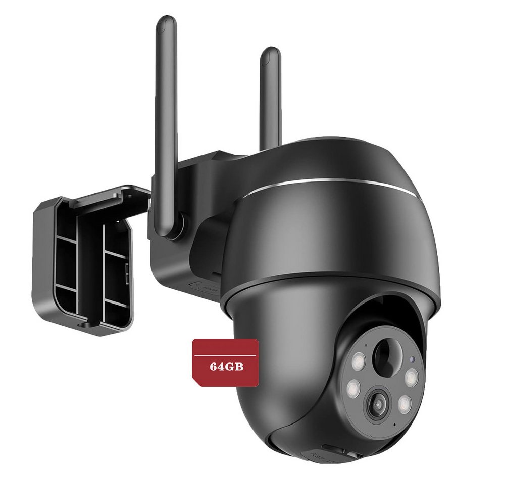 Avylet Überwachungskamera 5MP Überwachungskamera Aussen Akku Kabellose WLAN IP Kamera Outdoor (Außen, Aussen, Outdoor, Außenbereich, innen, Farbnachtsicht wasserdichte Kamera PIR-Bewegungserkennung, 360° PTZ Kamera Überwachung Außen,Audio- und Lichtalarm, H.265-Videokomprimierung, 2-Wege-Audio,Multi-User-Unterstüitzung) von Avylet