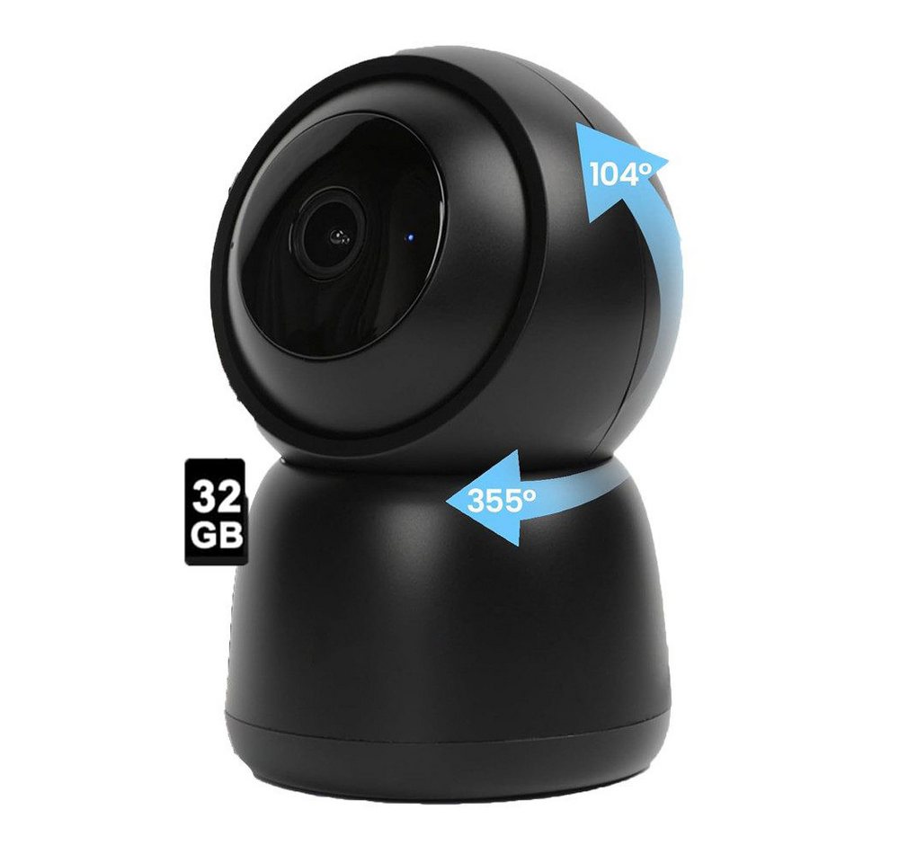 Avylet Überwachungskamera 5MP Überwachungskamera Innen mit Nachtsicht, Bewegungserkennung (Innen, Katzen Hunde Kamera, Babyphone mit Kamera, iOS-kompatibel, Android-kompatibel, Temperaturbeständig, 2,4GHz WiFi, 5GHz WiFi, 360° Panorama, 55° Neigungswinkel, 104° Weitwinkelobjektiv) von Avylet