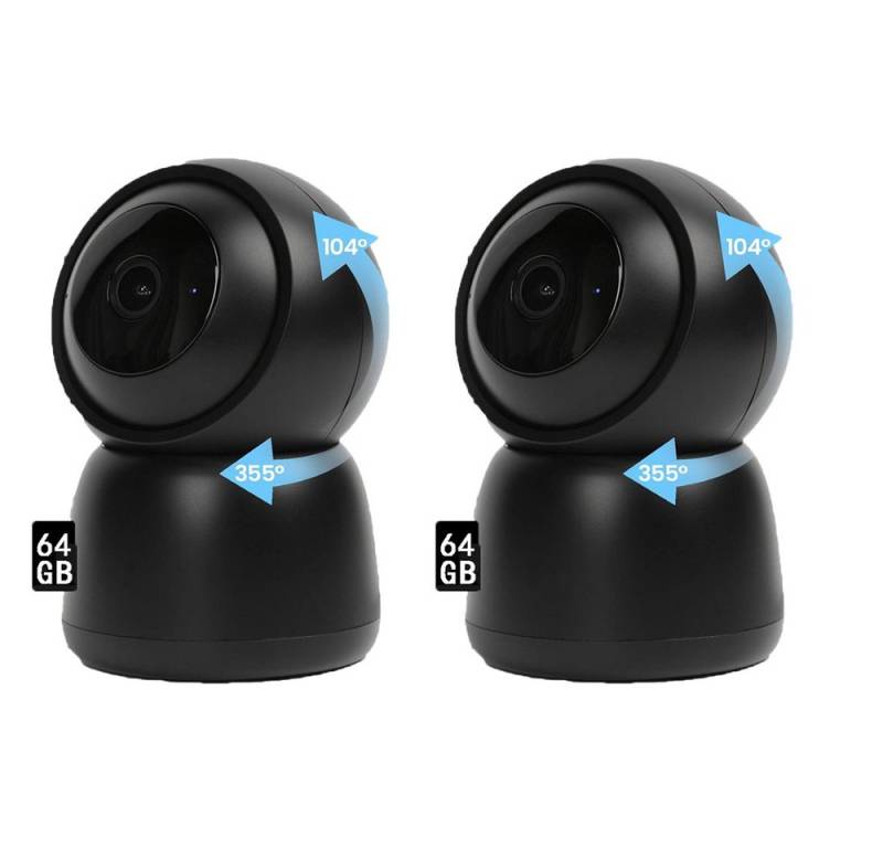 Avylet Überwachungskamera 5MP Überwachungskamera Innen mit Nachtsicht, Bewegungserkennung (Innen, Katzen Hunde Kamera, Babyphone mit Kamera, iOS-kompatibel, Android-kompatibel, Temperaturbeständig, 2-tlg., 2,4GHz WiFi, 5GHz WiFi, 360° Panorama, 55° Neigungswinkel, 104° Weitwinkelobjektiv) von Avylet